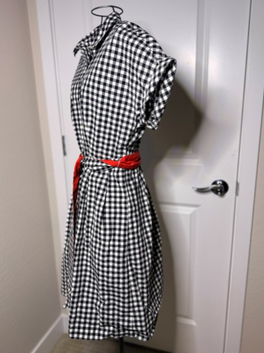Talbots Gingham Cuffed Sleeve Shirt Dress, Size 6p - Picture 8 of 10